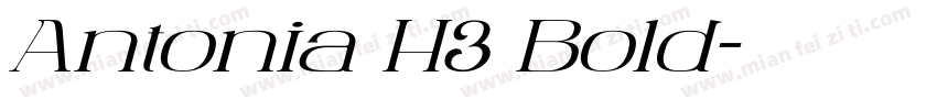 Antonia H3 Bold字体转换